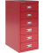 Schubladenschrank MultiDrawer™ 29er Serie L296670, Stahl, 6 Schubladen (Vollauszug), A4, 27,8 x 59 x 38 cm, rot