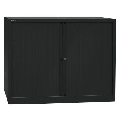 Aktenschrank EuroTambours™ PLUS ET412102S5433, Kunststoff/Stahl abschließbar, 2,5 OH, 120 x 103 x 43 cm, schwarz