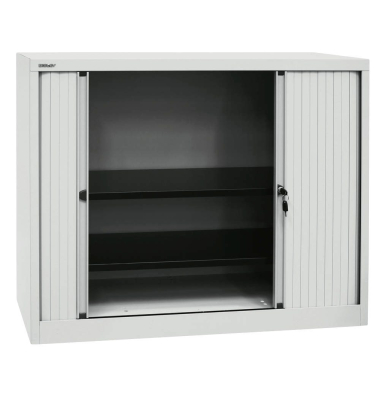 Aktenschrank EuroTambours™ PLUS ET412102SLG445, Kunststoff/Stahl abschließbar, 2,5 OH, 120 x 103 x 43 cm, lichtgrau