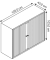 Aktenschrank EuroTambours™ PLUS ET412102SLG445, Kunststoff/Stahl abschließbar, 2,5 OH, 120 x 103 x 43 cm, lichtgrau