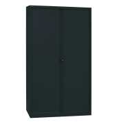 Aktenschrank EuroTambours™ PLUS ET412194S5433, Kunststoff/Stahl abschließbar, 5 OH, 120 x 198 x 43 cm, schwarz