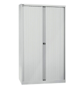 Aktenschrank EuroTambours™ PLUS ET412194SLG445, Kunststoff/Stahl abschließbar, 5 OH, 120 x 198 x 43 cm, lichtgrau