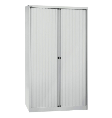 Aktenschrank EuroTambours™ PLUS ET412194SLG445, Kunststoff/Stahl abschließbar, 5 OH, 120 x 198 x 43 cm, lichtgrau