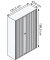 Aktenschrank EuroTambours™ PLUS ET412194SLG445, Kunststoff/Stahl abschließbar, 5 OH, 120 x 198 x 43 cm, lichtgrau