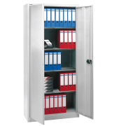 Aktenschrank Universal E782A04G445, Stahl abschließbar, 5 OH, 91,4 x 195 x 40 cm, lichtgrau