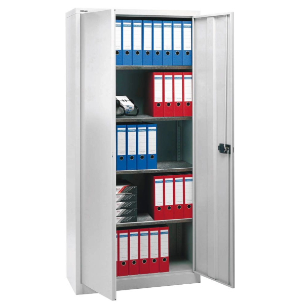 5020073757712 - BISLEY UNIVERSAL Flügeltürenschrank HxBxT 1950 x 914 x 400 mm 4 verzinkte Fachböden 5 Ordnerhöhen lichtgrau