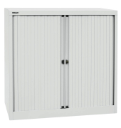 Aktenschrank EuroTambours™ PLUS ET410102SLG445, Kunststoff/Stahl abschließbar, 2,5 OH, 100 x 103 x 43 cm, lichtgrau