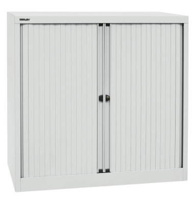 Aktenschrank EuroTambours™ PLUS ET410102SLG445, Kunststoff/Stahl abschließbar, 2,5 OH, 100 x 103 x 43 cm, lichtgrau