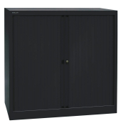 Aktenschrank EuroTambours™ PLUS ET410102S5433, Kunststoff/Stahl abschließbar, 2,5 OH, 100 x 103 x 43 cm, schwarz