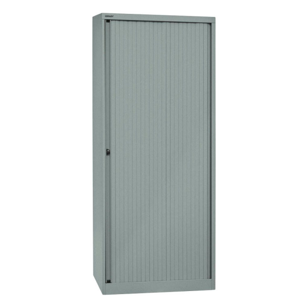 Bisley Aktenschrank EuroTambours? PLUS ET408194SSL855, Kunststoff/Stahl abschließbar, 5 OH, 80 x 198 x 43 cm, silber 5020073759853 Bisl