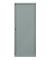 Aktenschrank EuroTambours™ PLUS ET408194SSL855, Kunststoff/Stahl abschließbar, 5 OH, 80 x 198 x 43 cm, silber