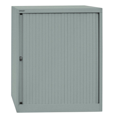 Aktenschrank EuroTambour ET408102SSL855, abschlie&szlig;bar, 2 OH, silber, 80x103x43cm (BxHxT)