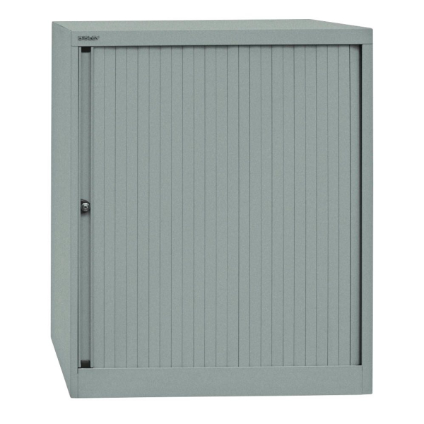 Bisley Aktenschrank EuroTambours? PLUS ET408102SSL855, Kunststoff/Stahl abschließbar, 2,5 OH, 80 x 103 x 43 cm, silber 5020073763416 Bi