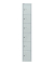 Schließfachschrank CLK126645, Metall, 1 Abteil mit 6 Fächern, abschließbar, 30,5x180,2cm (BxH), lichtgrau