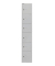 Schließfachschrank CLK186645, Metall, 1 Abteil mit 6 Fächern, abschließbar, 30,5x180,2cm (BxH), lichtgrau