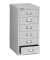 Schubladenschrank MultiDrawer™ 29er Serie L296645, Stahl, 6 Schubladen (Vollauszug), A4, 27,8 x 59 x 38 cm, lichtgrau