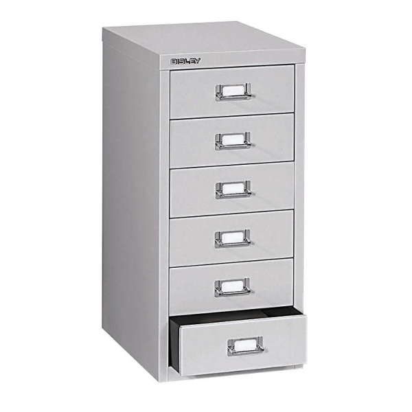 5020073765717 - Schubladenschrank MultiDrawer? 29er Serie L296645 Stahl 6 Schubladen (Vollauszug) A4 278 x 59 x 38 cm lichtgrau 5020073765