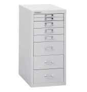Schubladenschrank MultiDrawer™ 29er Serie L298645, Stahl, 8 Schubladen (Vollauszug), A4, 27,8 x 59 x 38 cm, lichtgrau