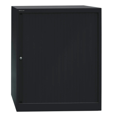 Aktenschrank EuroTambours™ PLUS ET408102S5433, Kunststoff/Stahl abschließbar, 2,5 OH, 80 x 103 x 43 cm, schwarz