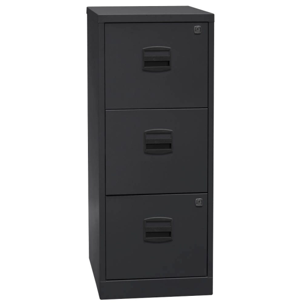 5020073766271 - BISLEY Home PFA 3 Hängeregistraturschrank schwarz 3 Schubladen 413 x 400 x 1015 cm