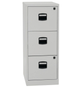 H&auml;ngeregistraturschrank PFA3F445 PFA 3, lichtgrau, 3 Schubladen, 1-bahnig