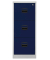 H&auml;ngeregistraturschrank PFA3F505 PFA 3, lichtgrau/oxfordblau, 3 Schubladen, 1-bahnig