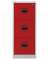 H&auml;ngeregistraturschrank PFA3F-506 PFA 3, lichtgrau/kardinalrot, 3 Schubladen, 1-bahnig