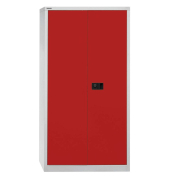 Aktenschrank Universal E722A03506, Stahl abschließbar, 4 OH, 91,4 x 180,6 x 40 cm, rot/lichtgrau