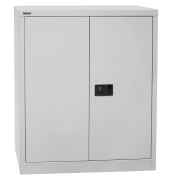 Aktenschrank Universal E402A0145445, Stahl abschließbar, 2 OH, 91,4 x 100 x 40 cm, lichtgrau
