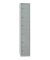 Schließfachschrank, Metall, 1 Abteil mit 6 Fächern, abschließbar, 30,5x180,2cm (BxH), silber