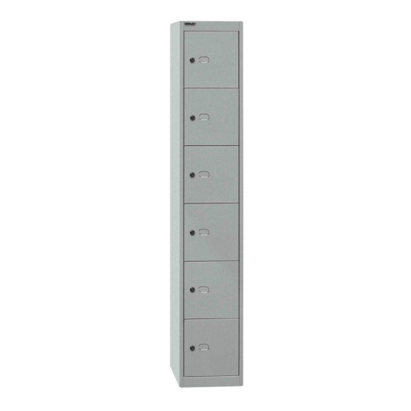 5020073768879 - Schließfachschrank Metall 1 Abteil mit 6 Fächern abschließbar 305x1802cm (BxH) silber 5020073768879 Bisley
