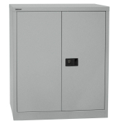 Aktenschrank Universal E402A01855, Stahl abschließbar, 2 OH, 91,4 x 100 x 40 cm, silber