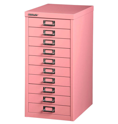 Schubladenschrank MultiDrawer™ 29er Serie L2910101, Stahl, 10 Schubladen (Vollauszug), A4, 27,9 x 59 x 38 cm, pink