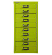 Schubladenschrank MultiDrawer™ 29er Serie L2910104, Stahl, 10 Schubladen (Vollauszug), A4, 27,9 x 59 x 38 cm, grün