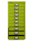 Schubladenschrank MultiDrawer™ 29er Serie L2910104, Stahl, 10 Schubladen (Vollauszug), A4, 27,9 x 59 x 38 cm, grün