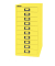 Schubladenschrank MultiDrawer™ 29er Serie L2910102, Stahl, 10 Schubladen (Vollauszug), A4, 27,9 x 59 x 38 cm, gelb