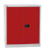 Aktenschrank Universal E402A01506, Stahl abschließbar, 2 OH, 91,4 x 100 x 40 cm, rot/lichtgrau