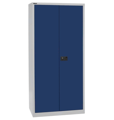 Aktenschrank Universal E782A04G505, Stahl abschließbar, 5 OH, 91,4 x 195 x 40 cm, blau/lichtgrau