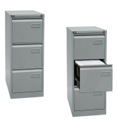 H&auml;ngeregistraturschrank IPCCA13855 Light, silber, 3 Schubladen, 1-bahnig