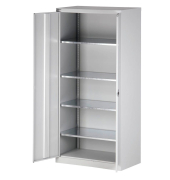 Akten-/Garderobenschrank Universal HC782S4G445, Stahl abschließbar, 5 OH, 91,4 x 195 x 50 cm, lichtgrau
