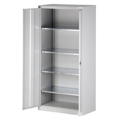 Akten-/Garderobenschrank Universal HC782S4G445, Stahl abschließbar, 5 OH, 91,4 x 195 x 50 cm, lichtgrau