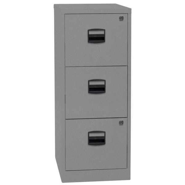 5020073788457 - BISLEY Home PFA 3 Hängeregistraturschrank silber 3 Schubladen 413 x 400 x 1015 cm