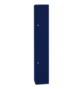 Spind, Metall, 1 Abteil mit 2 Fächern, abschließbar, 30,5x180,2cm (BxH), blau