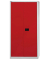 Akten-/Garderobenschrank Universal HC782S4G506, Stahl abschließbar, 5 OH, 91,4 x 195 x 50 cm, rot/lichtgrau