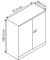 Stahlschrank Universal BLYE402A01G505, abschlie&szlig;bar, 2 OH, lichtgrau/oxofordblau, 91,4x100x40cm (BxHxT)