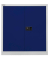 Flügeltürenschrank Universal, 2 Ordnerhöhen, 1 Boden, lichtgrau, blau
