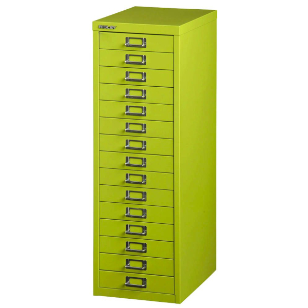 5020073770209 - Schubladenschrank MultiDrawer? 39er Serie L3915104 Stahl 15 Schubladen (Vollauszug) A4 279 x 86 x 38 cm grün 5020073770209