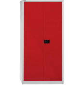 Aktenschrank Universal E782A04G506, abschlie&szlig;bar, 5 OH, rot/lichtgrau, 91,4x195x40cm (BxHxT)