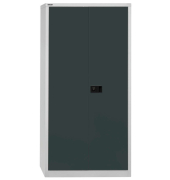 Aktenschrank Universal E782A04525, Stahl abschließbar, 5 OH, 91,4 x 195 x 40 cm, schwarz/lichtgrau