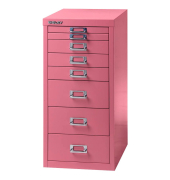 Schubladenschrank MultiDrawer™ 29er Serie L298101, Stahl, 8 Schubladen (Vollauszug), A4, 27,8 x 59 x 38 cm, pink